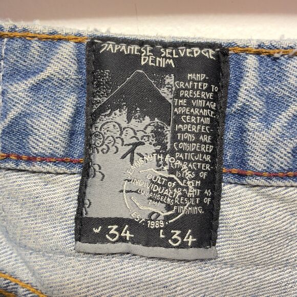 Cult Of Individuality Rebel Straight Men's W34 L34 Japanese Selvedge Denim Jeans - Picture 11 of 16